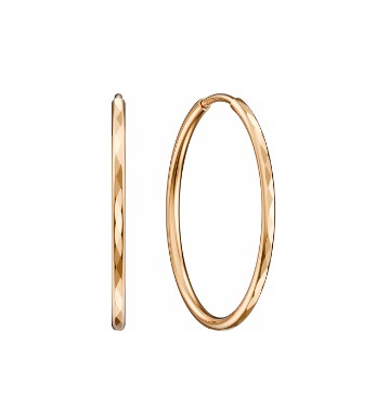 Серьги конго из красного золота